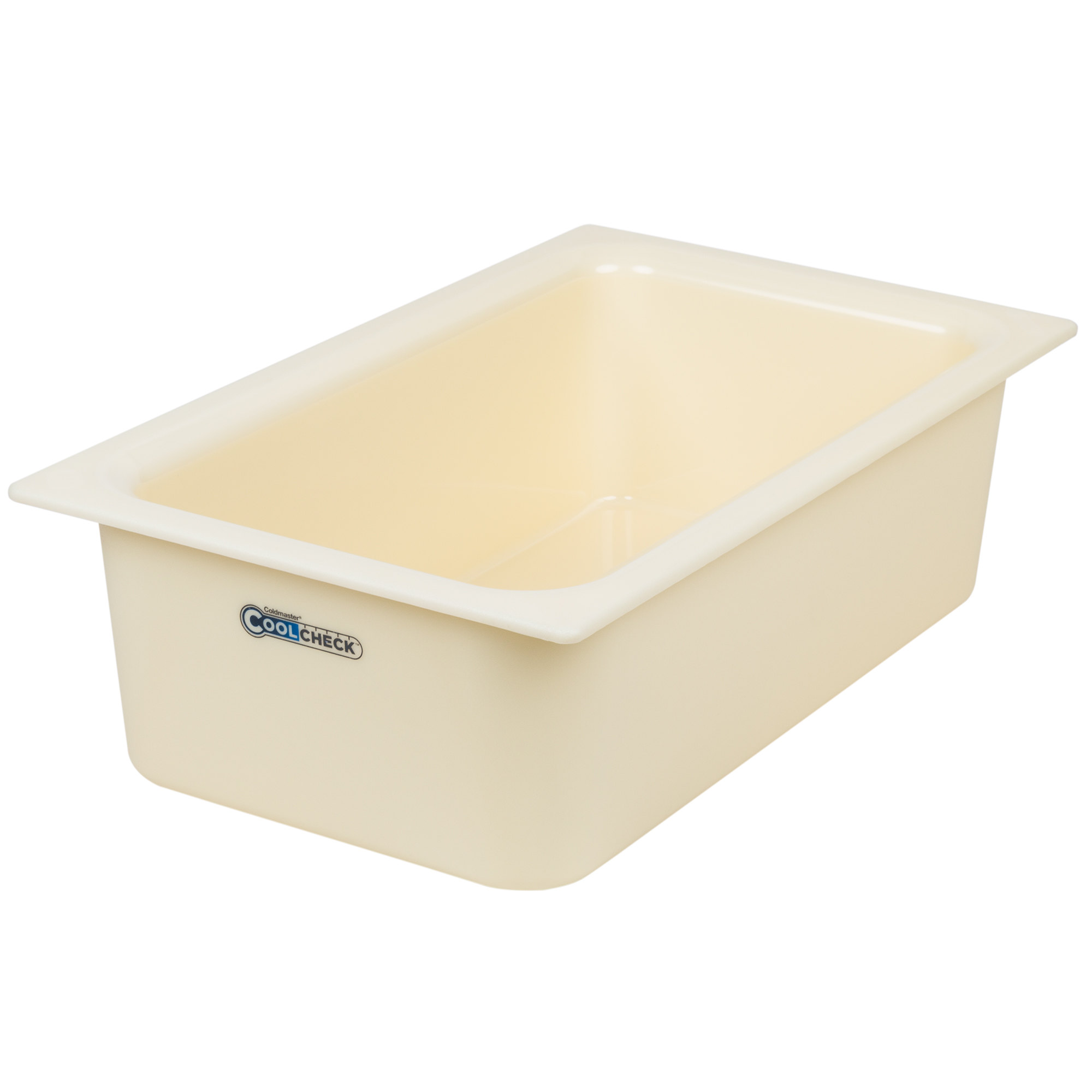 Carlisle CM1100C1402 Coldmaster CoolCheck Full Size White Cold ABS Plastic Food Pan - 6″ Deep