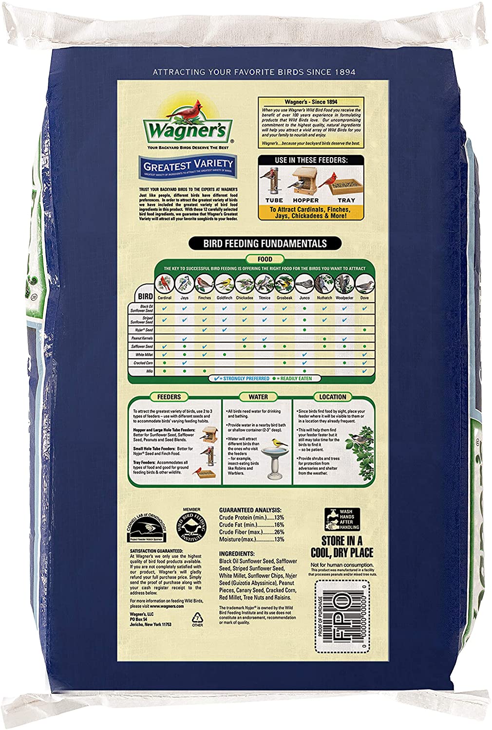 Wagner-s 62059 Greatest Variety Blend Wild Bird Food. 16-Pound Bag