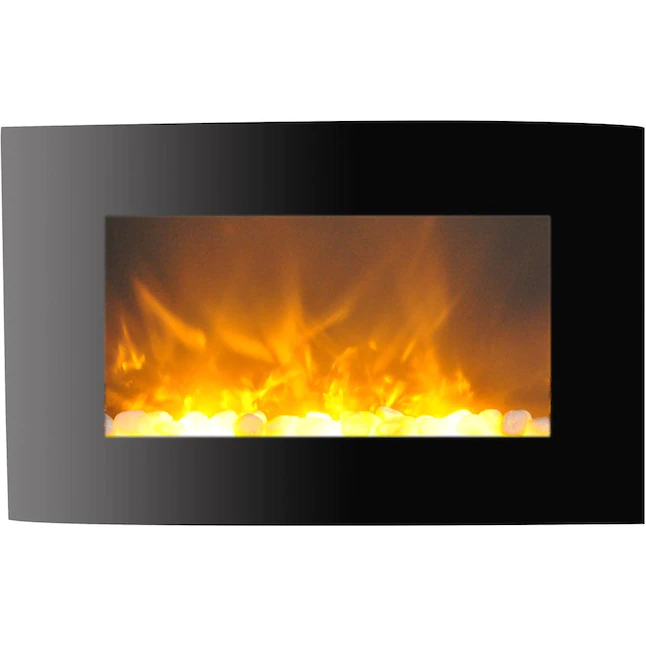 Cambridge 35-in W Black Fan-forced Electric Fireplace (CAM35WMEF-1BLK)