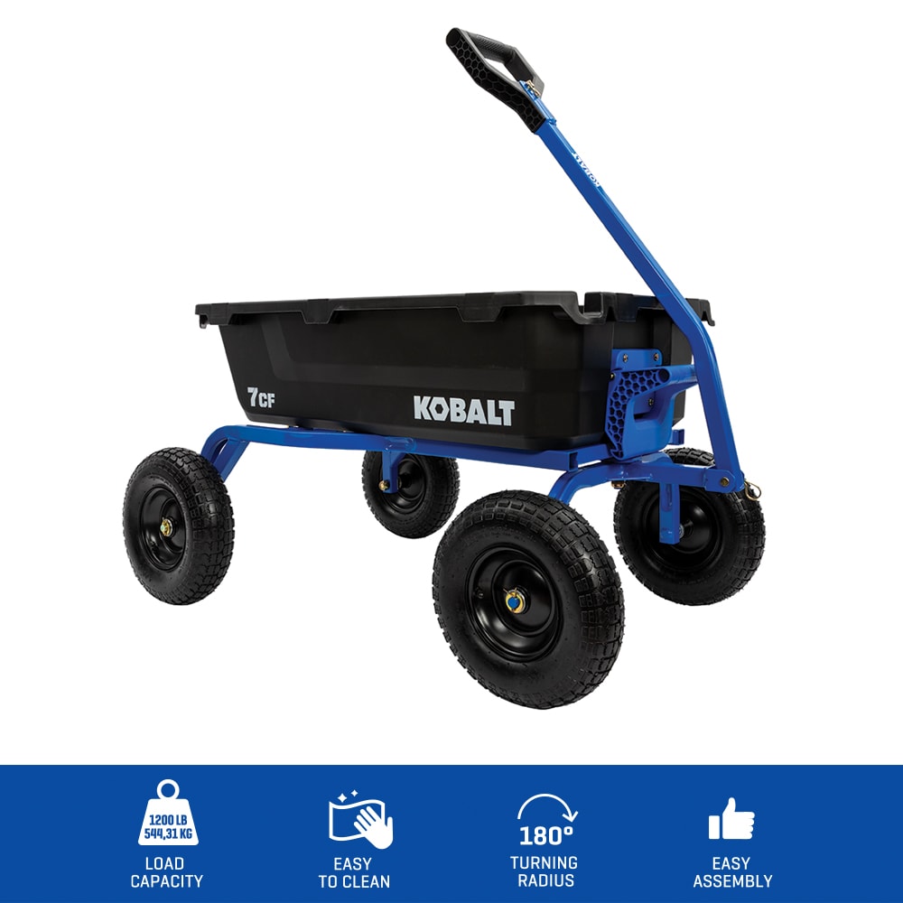Kobalt 7-cu ft Poly Yard Cart