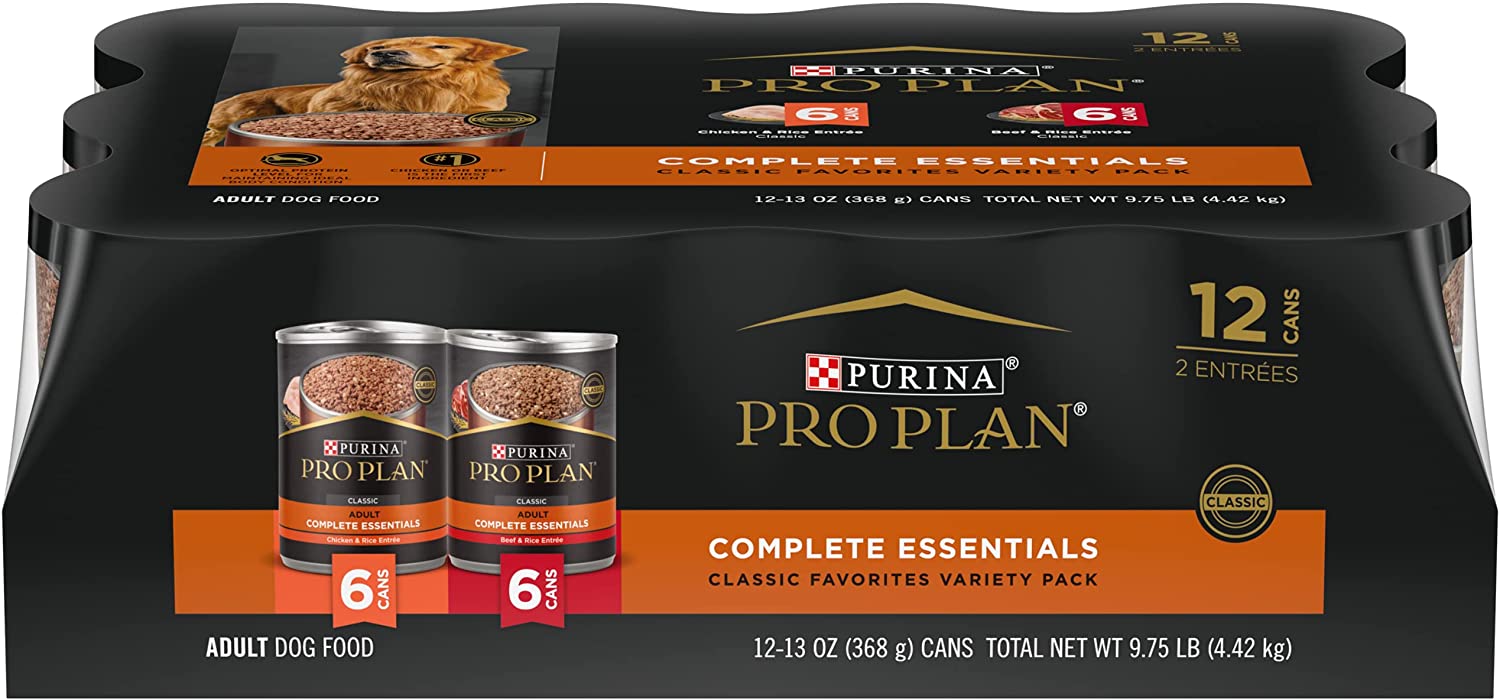 Purina Pro Plan High Protein. Pate Adult Wet Dog Food. Pate. Variety Pack (12) 13 oz. Cans