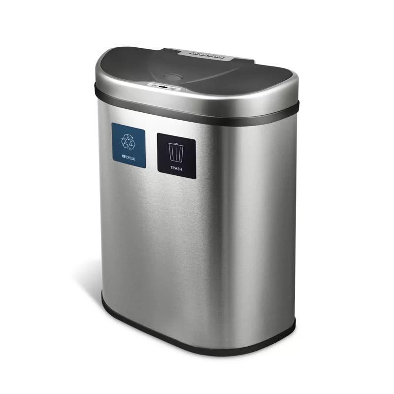 Ninestars DZT-70-R3 Motion Sensor Trash Can. Extra Large. Silver