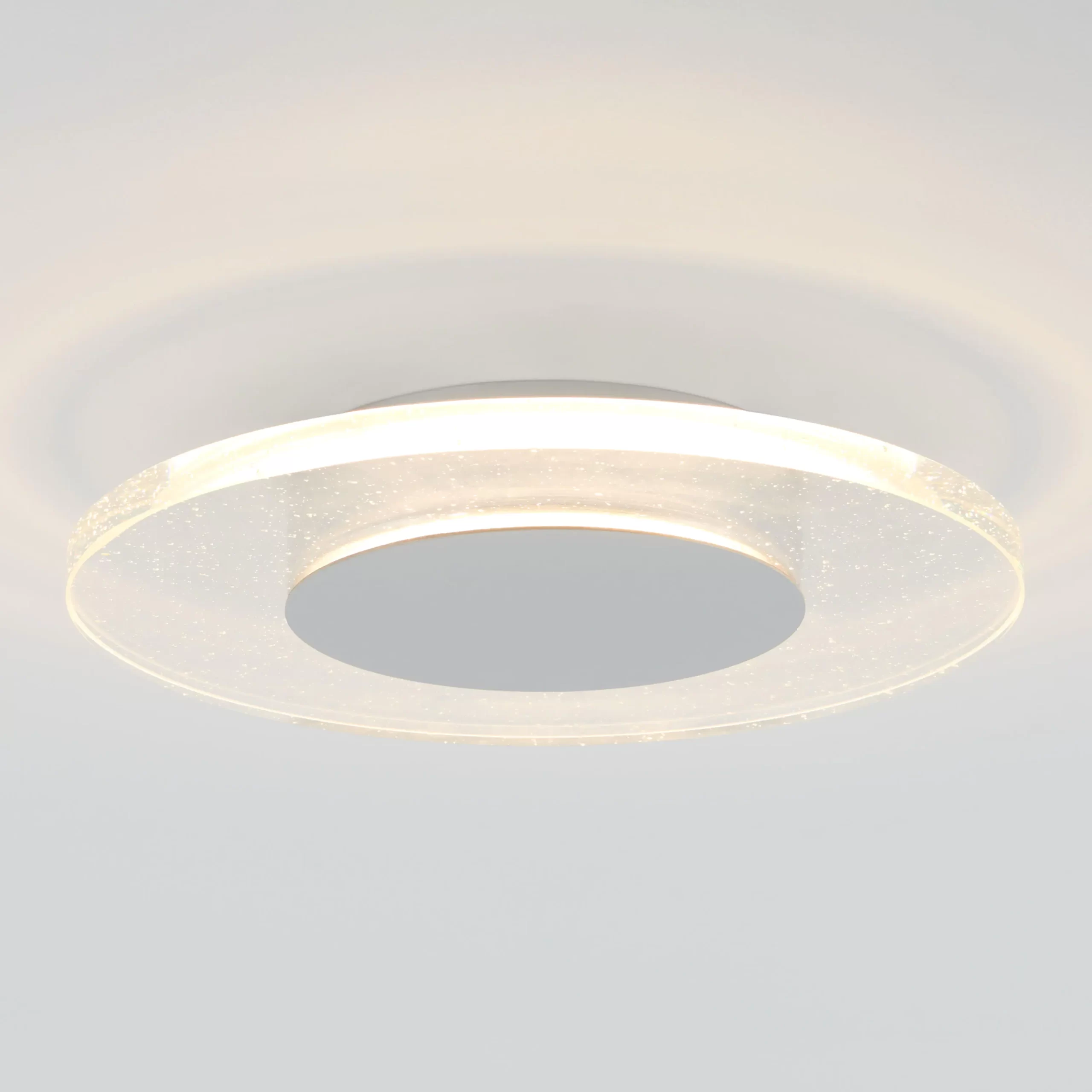 Artika FM-ED-HD2 Essence Disk 13 in. Chrome Modern LED Flush Mount Ceiling Light for Kitchen Dining Room