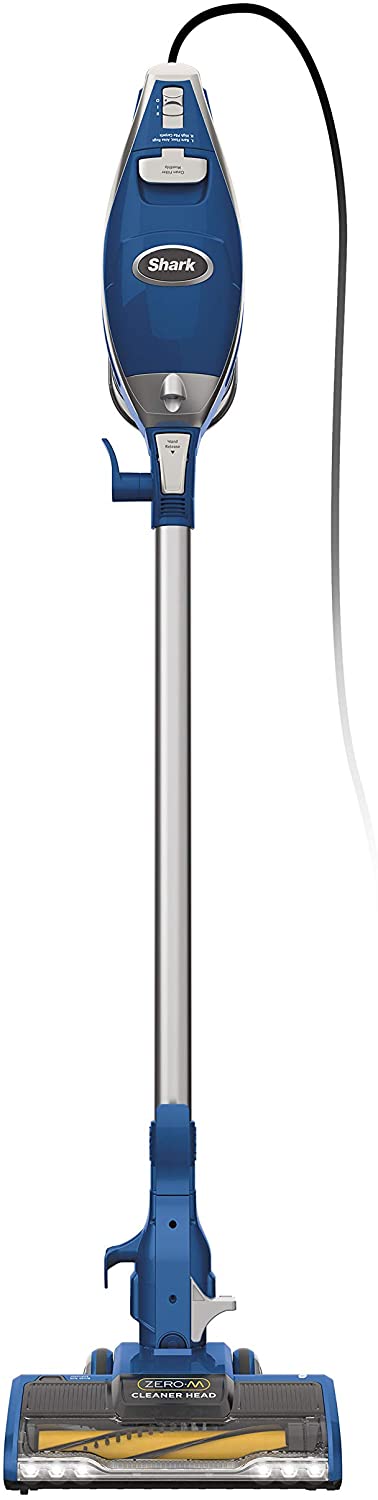 Shark HV343AMZ Rocket Corded Stick Vacuum with Self-Cleaning Brushroll. Lightweight & Maneuverable. with Crevice & Upholstery Tools. Blue/Silver