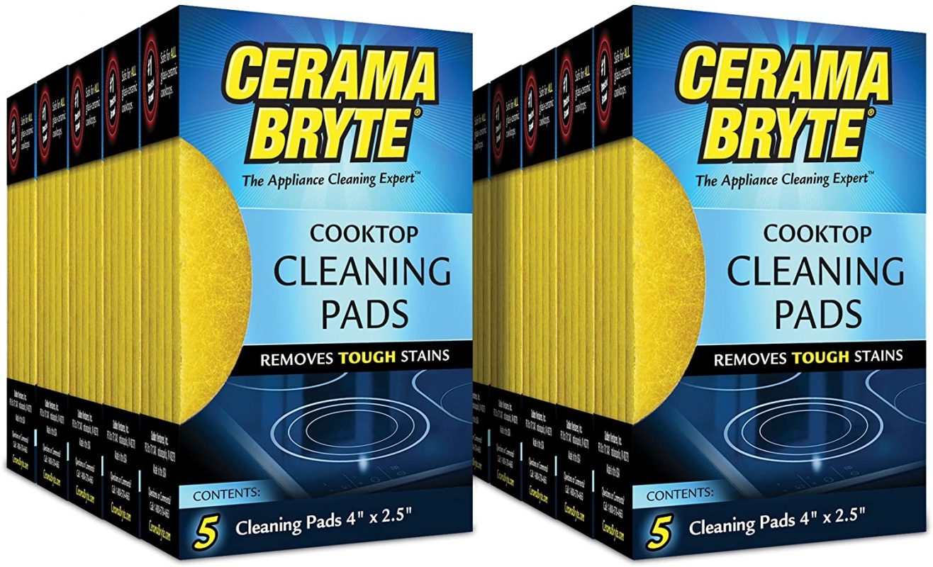 Cerama Bryte Glass-Ceramic Cooktop Cleaning Pads. 50 Count