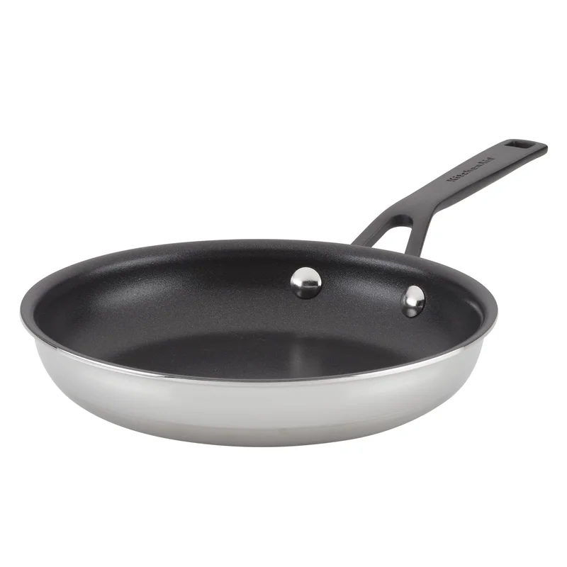 KitchenAid 30004 5-Ply Clad Polished Stainless Steel Nonstick Fry Pan/Skillet. 8.25 Inch