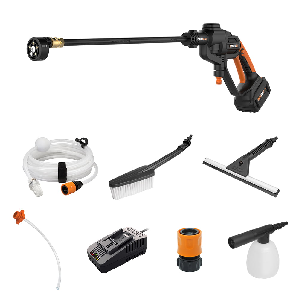 Worx WG620.1 POWER SHARE 20-Volt 320 PSI 0.53 GPM Hydroshot Cordless Portable Pressure Washer. Battery and Charger Included