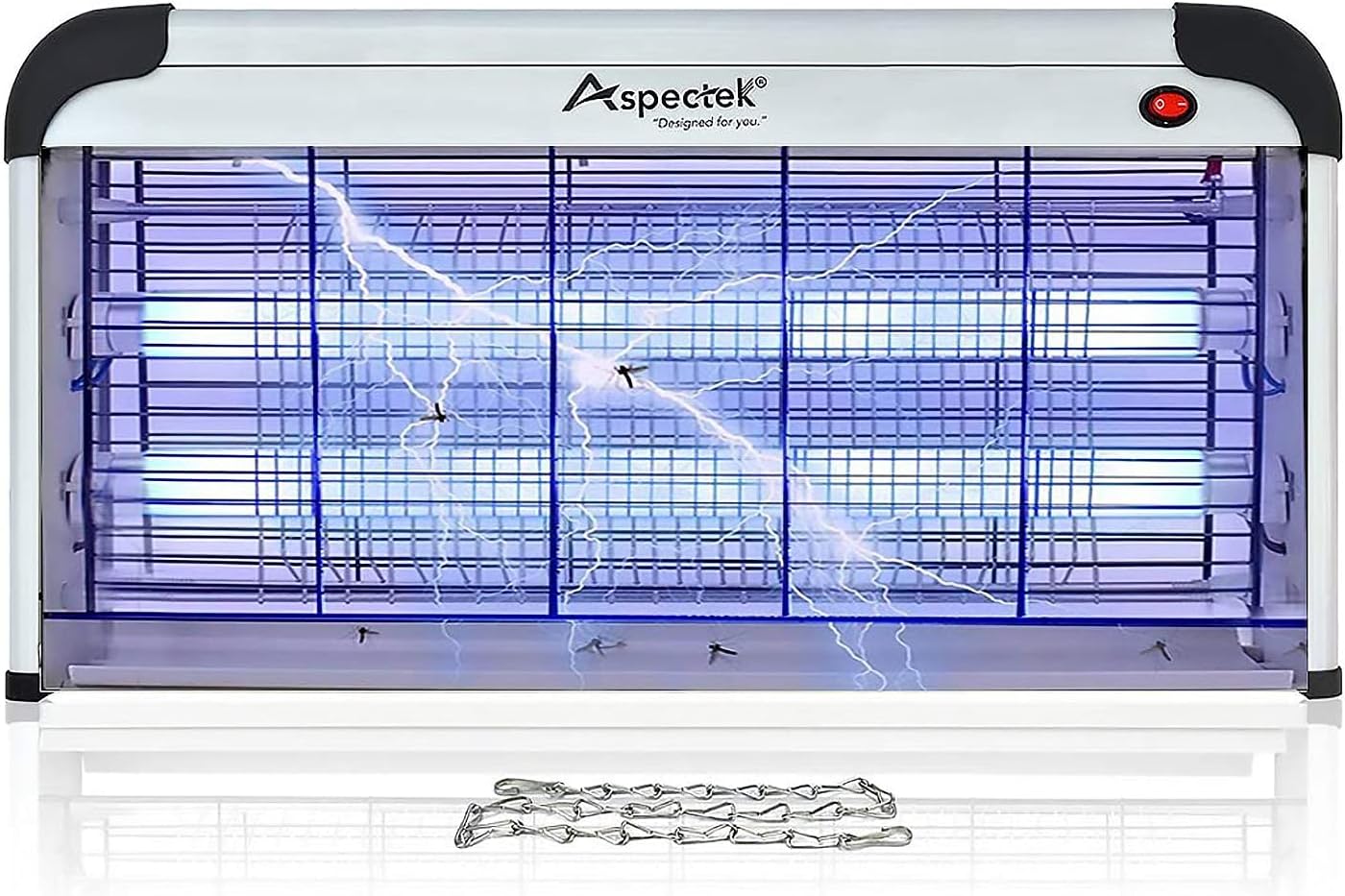 ASPECTEK Electronic Bug Zapper 40W. Insect Fly Killer - Powerful Mosquito Zapper. Moth Trap - Indoor Use…