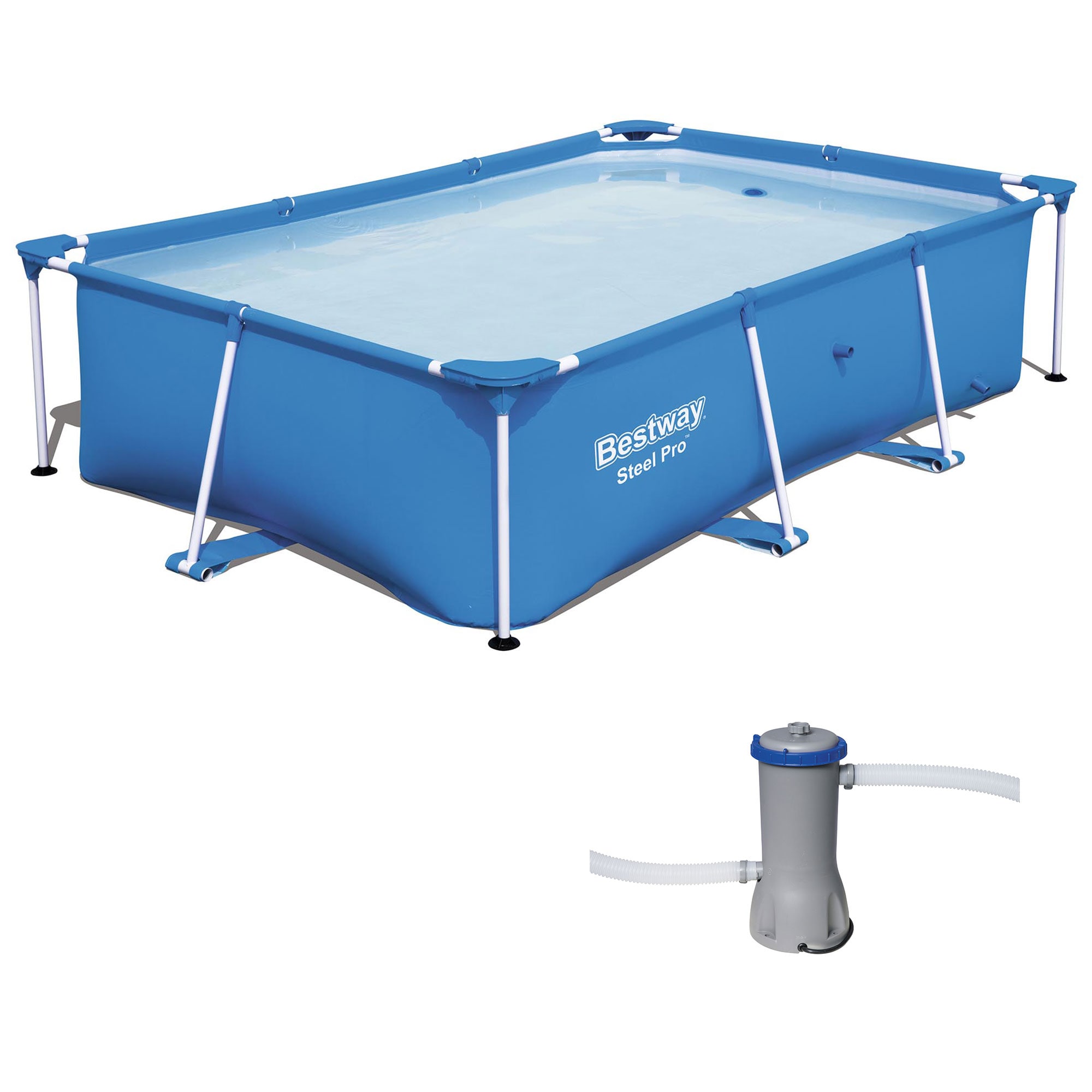 Bestway 102-in L x 67-in W Blue Rectangle Kiddie Pool