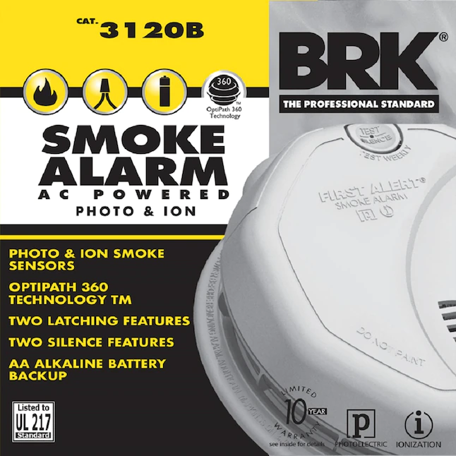 First Alert  Brk Hardwired Photoelectric Sensor Smoke Detector