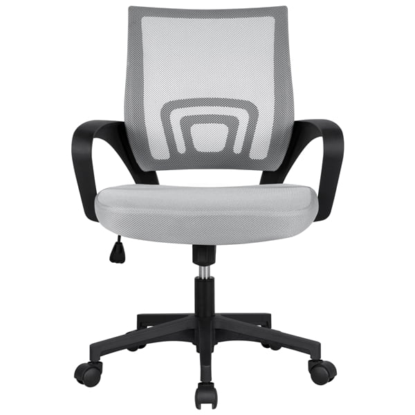 Smile Mart Steel Manager-s Chair with Adjustable Height & Swivel. 220 lb. Capacity. Gray