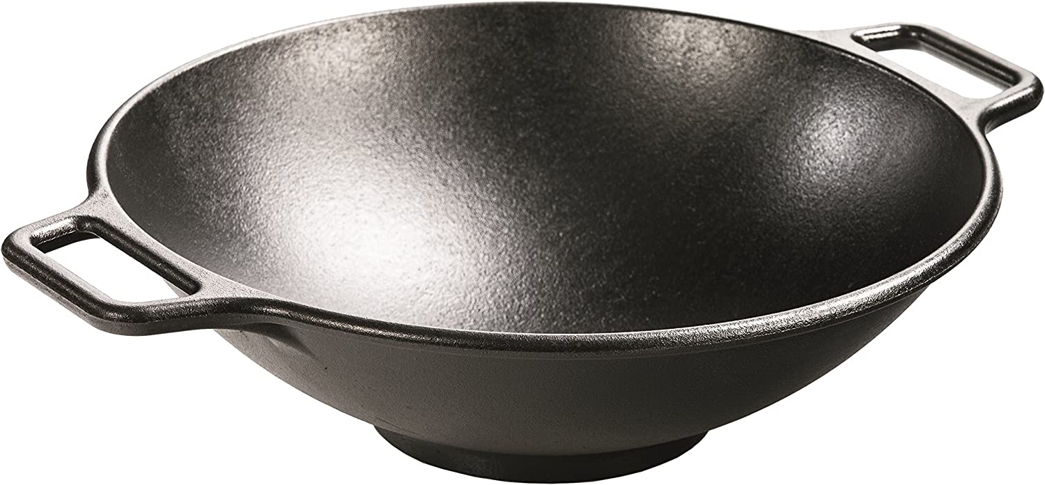 Lodge BOLD 14 Inch Seasoned Cast Iron Wok; Design-Forward Cookware