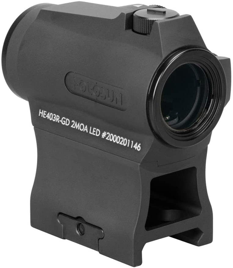 HOLOSUN HE403R-GD Micro Red Dot Gold Circle Dot/Rotary Switch. Black