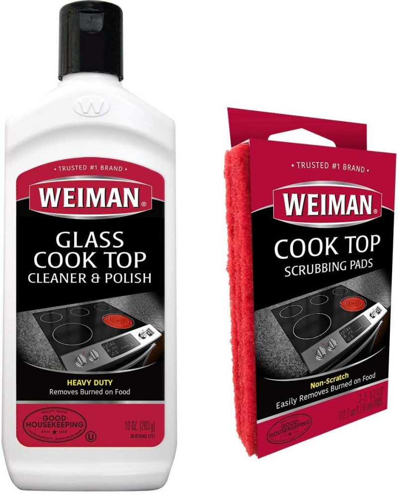 Weiman Ceramic and Glass Cooktop Cleaner - Heavy Duty Cleaner and Polish 10 Oz