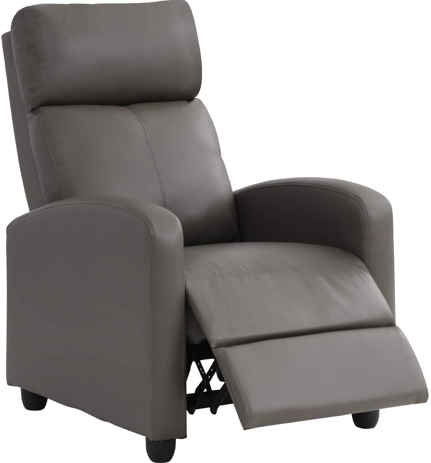 FDW Faux Leather Recliner. Gray