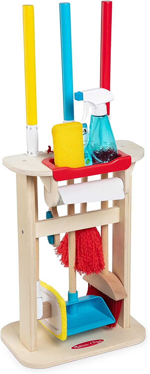 Melissa & Doug Deluxe Sparkle & Shine Cleaning Play Set (11 Pieces) - FSC-Certified Materials