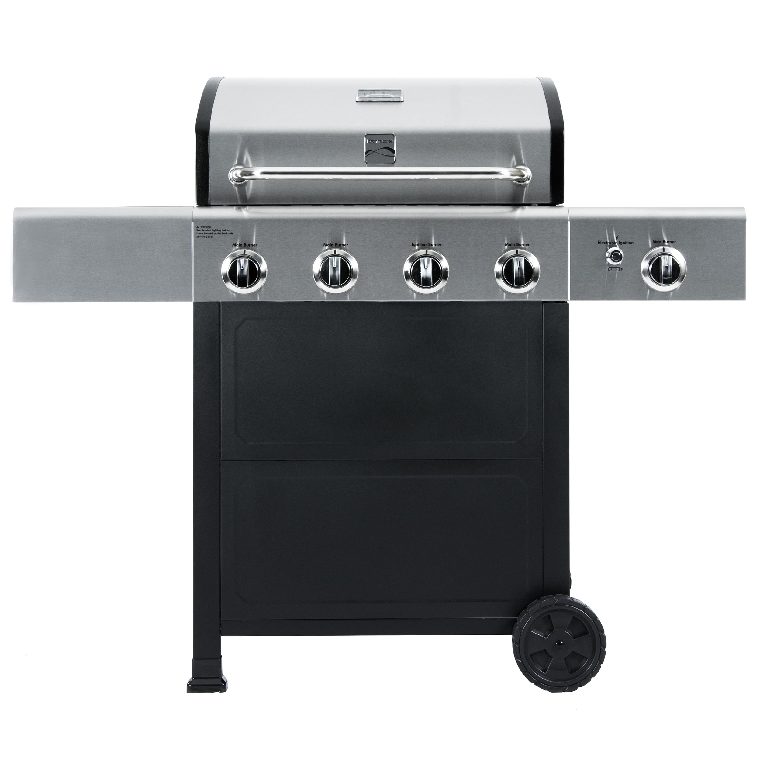 Kenmore 4-Burner Outdoor Propane Gas Grill with Side Burner. Open Cart. Stainless Steel/Black