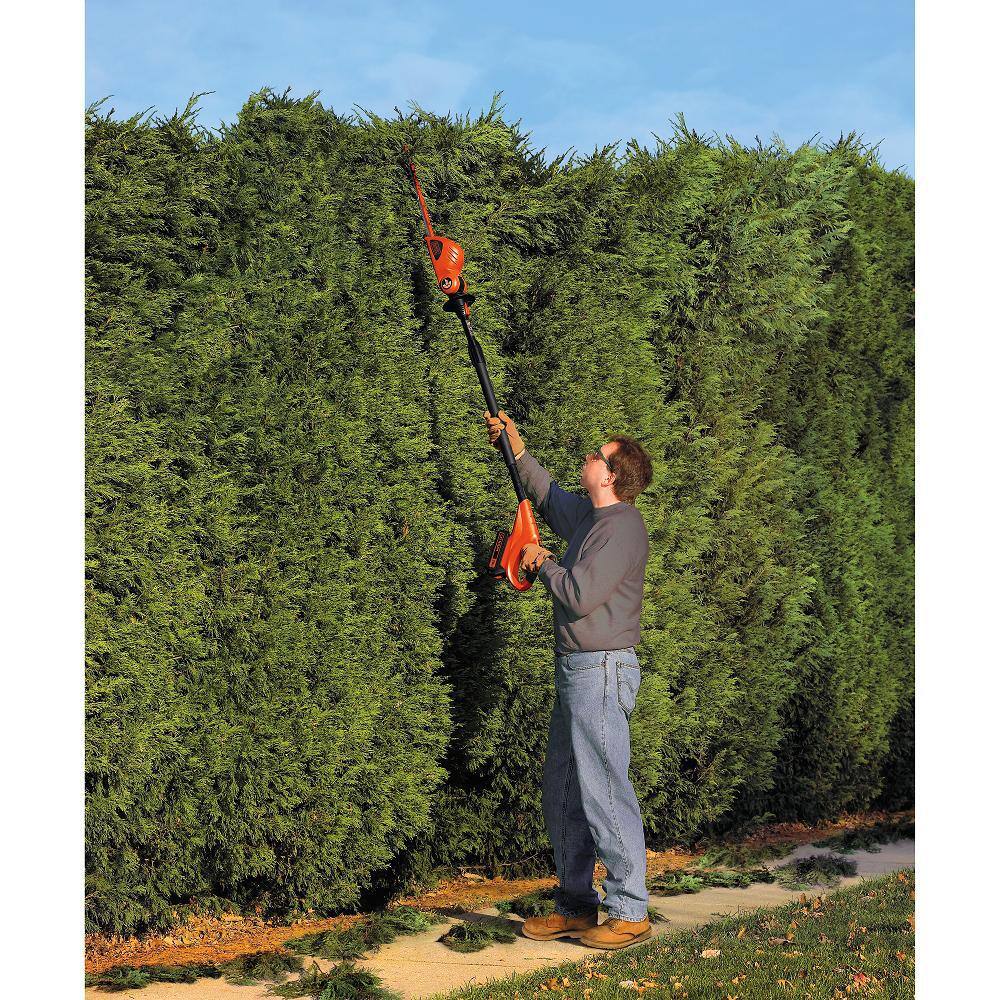 BLACK+DECKER LPHT120 20V MAX Cordless Battery Powered Pole Hedge Trimmer Kit with (1) 1.5Ah Battery & Charger