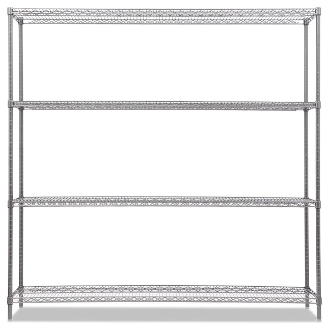 Alera ALESW207218BA Steel Heavy Duty 4-Tier Utility Shelving Unit (72-in W x 18-in D x 72-in H)
