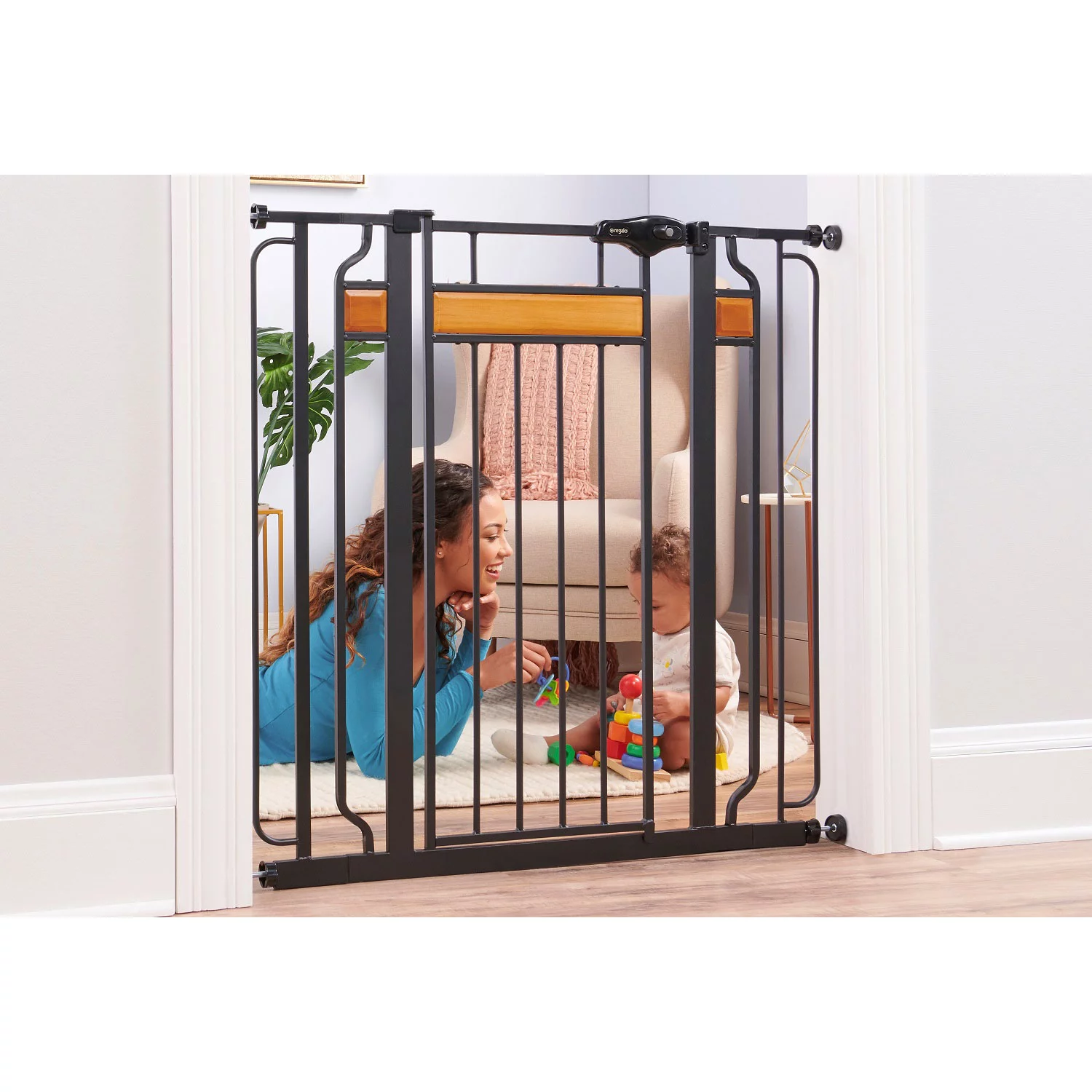 Regalo Home Accents Extra Tall Designer Baby Gate. Adjustable 29″ -35″