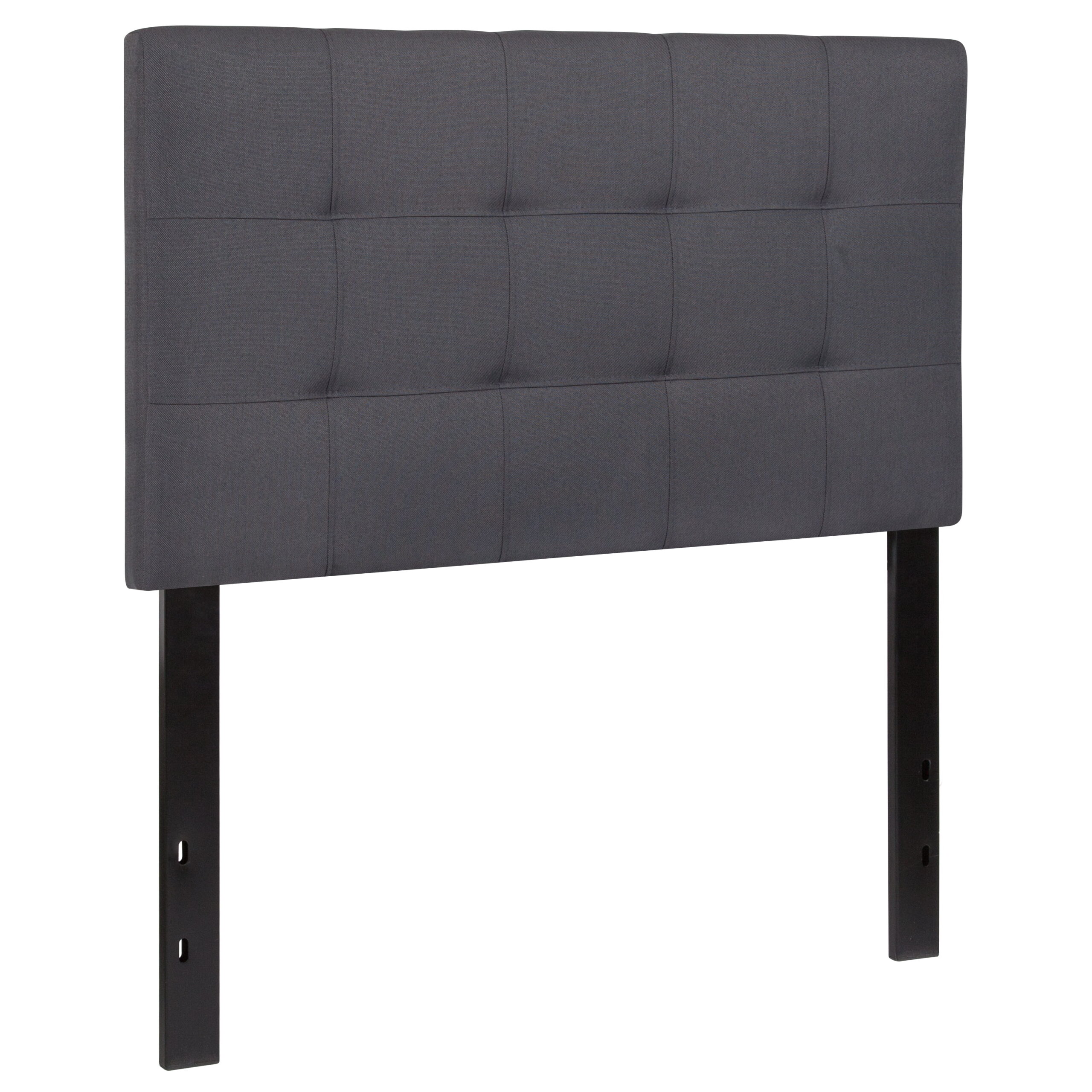 Flash Furniture Bedford Tufted Upholstered Twin Size Headboard in Dark Gray Fabric