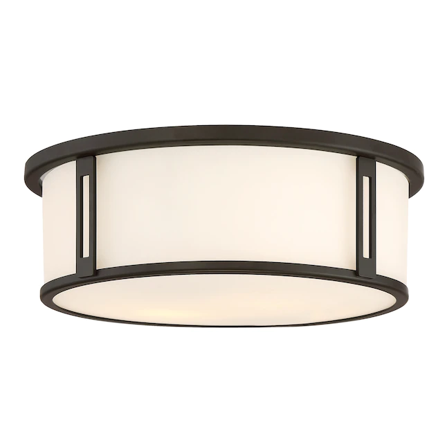 Quoizel  Harbor 2-Light 12.91-in Bronze Flush Mount Light
