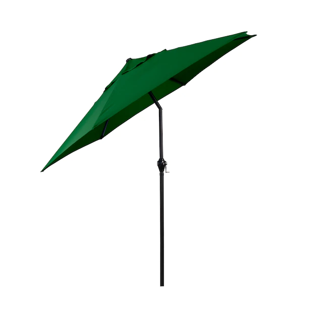 Astella  9-ft Solid Push-Button Tilt Market Patio Umbrella. Hunter Green