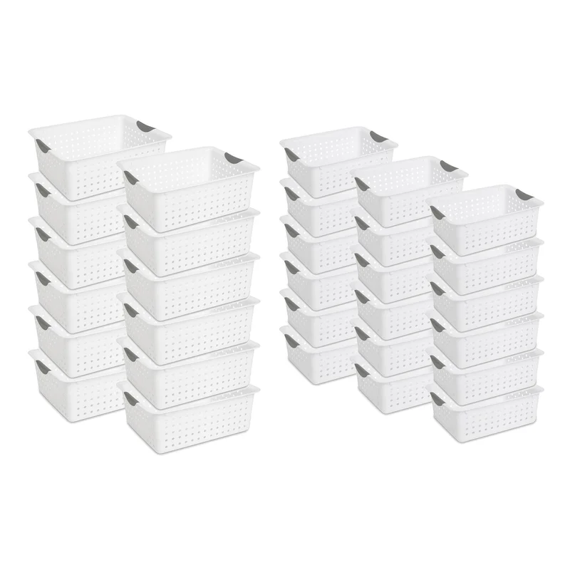 Sterilite Ultra Storage Bin Basket. Size Large (12 Pack) & Medium (18 Pack)