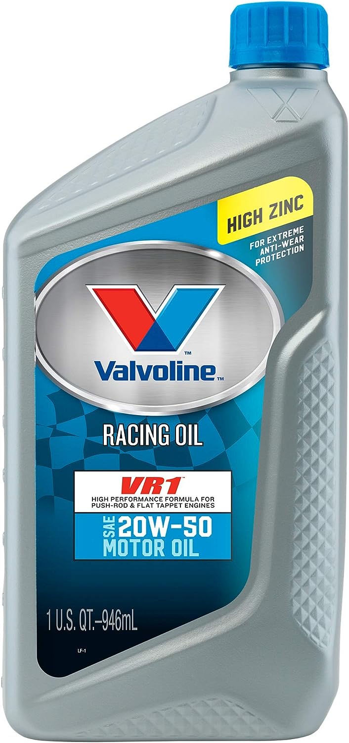 Valvoline VR1 Racing 20W-50 Motor Oil. 1 Quart (Pack of 12)