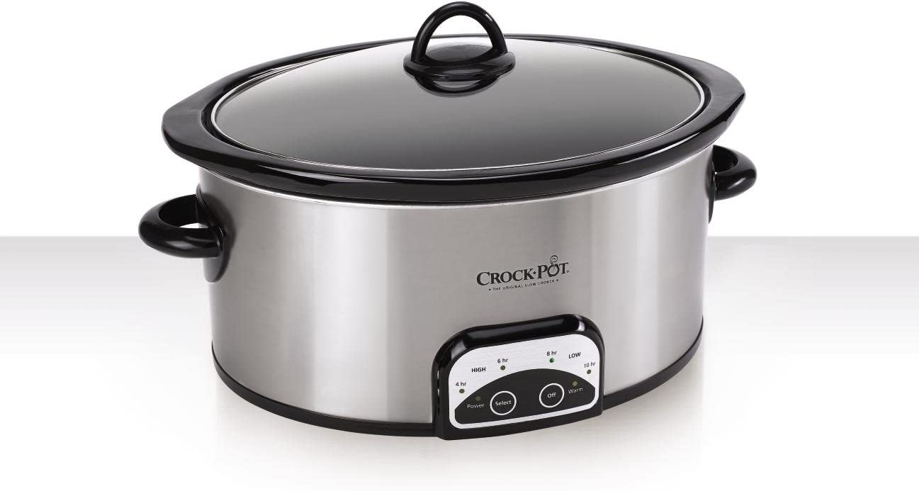 Crock-Pot SCCPVP600-S Smart-Pot 6-Quart Slow Cooker. Brushed Stainless Steel. 6 Qt. Stainless