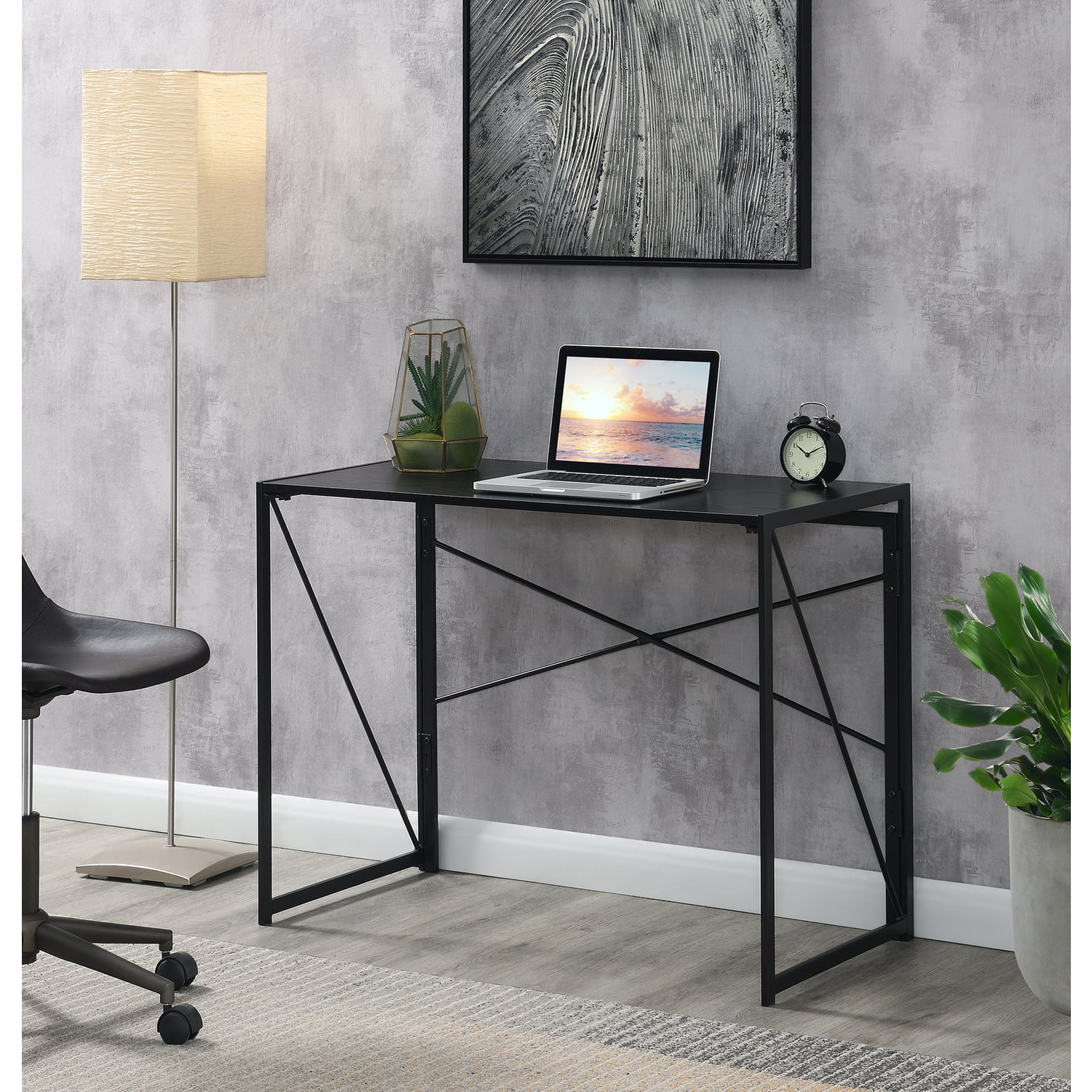 Convenience Concepts Extra Folding Desk. Black