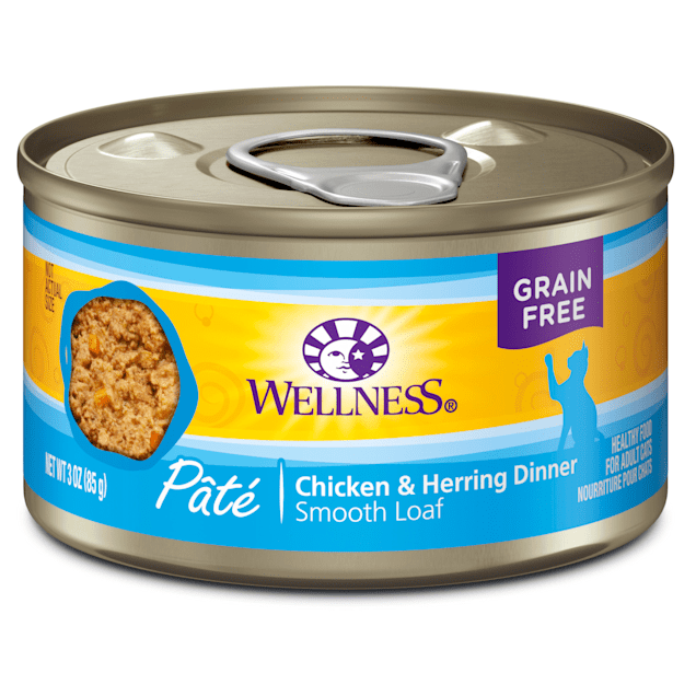 Wellness Complete Health Natural Grain Free Chicken & Herring Pate Wet Cat Food. 3 oz.. Case of 12