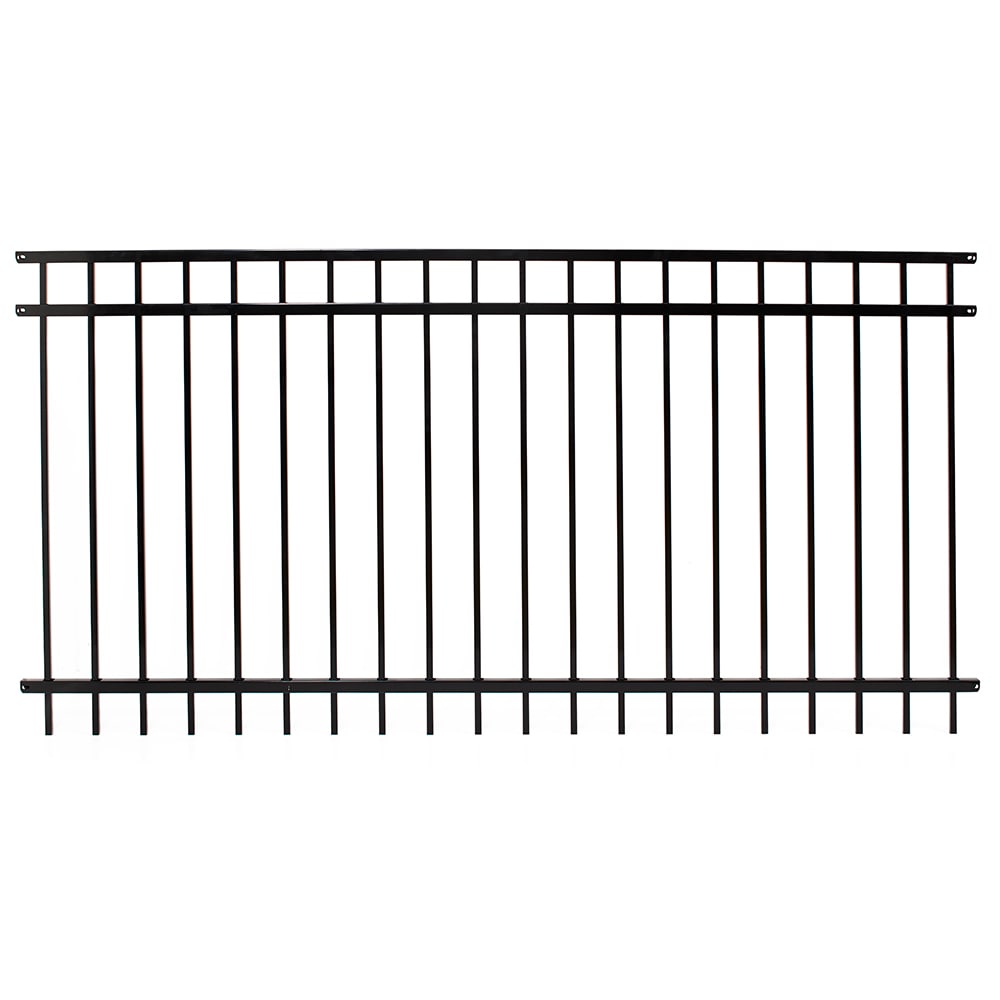 Fortress Building Products Versai 4-ft H x 8-ft W Gloss Black Steel Privacy Fence Panel