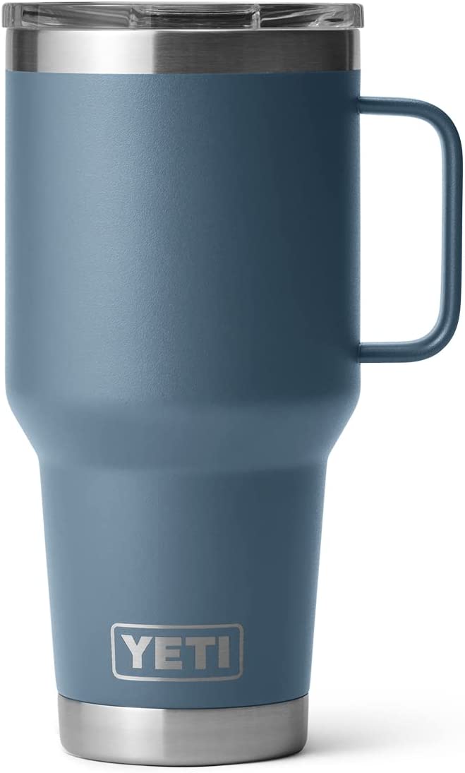 YETI Rambler 30 oz Travel Mug. Stainless Steel. Vacuum Insulated with Stronghold Lid. Nordic Blue
