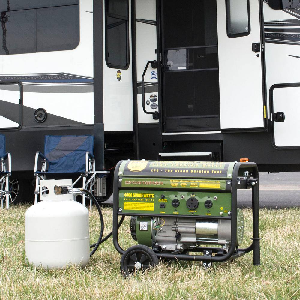 Sportsman  4.000-Watt/3.250-Watt Propane Gas Powered Recoil Start Portable Generator with Clean Burning LPG and RV Outlet