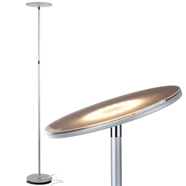 Brightech  67-in Platinum Silver Torchiere Floor Lamp