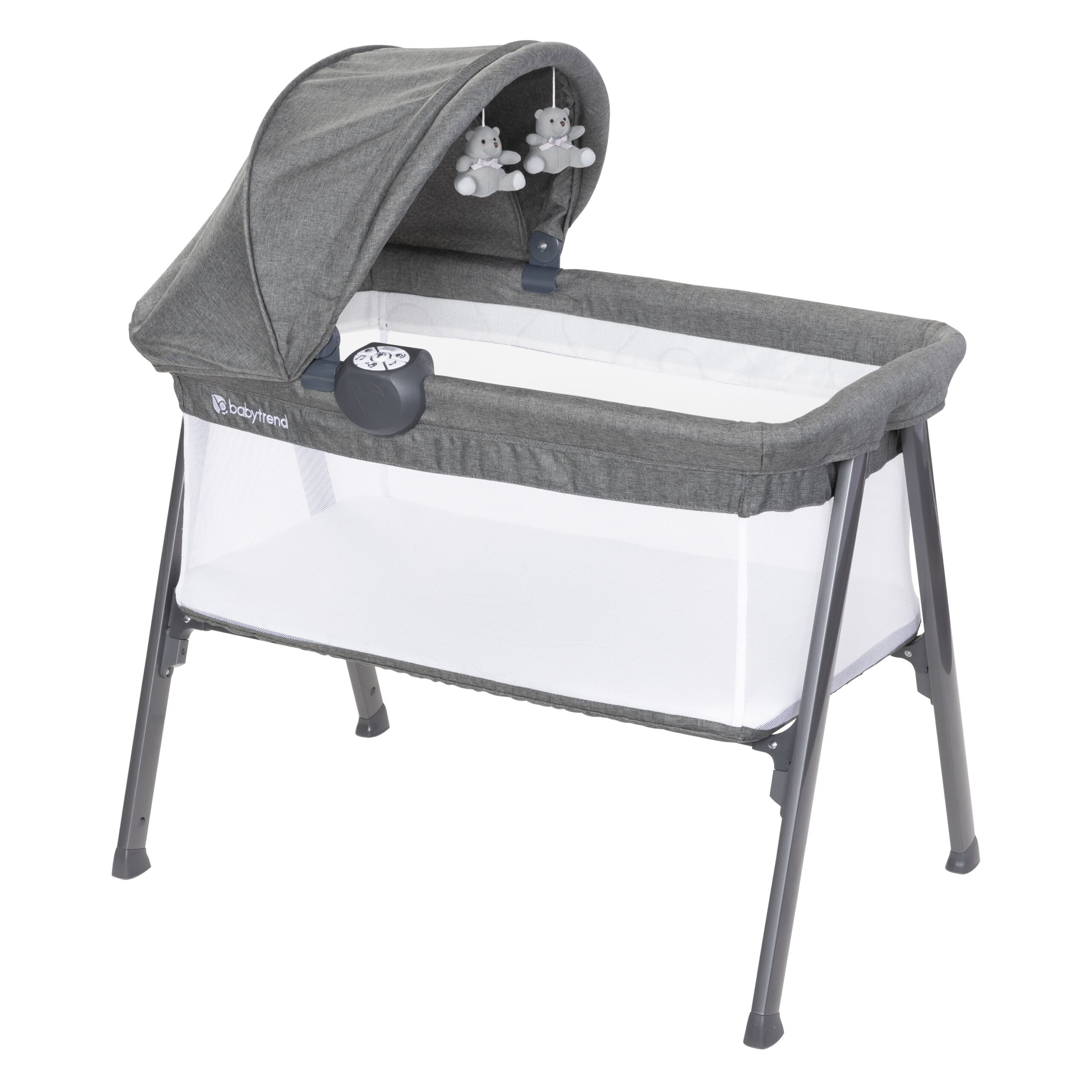Baby Trend Lil Snooze Large Bassinet PLUS (With Canopy. Hang Toys. Vibrations. Melodies)
