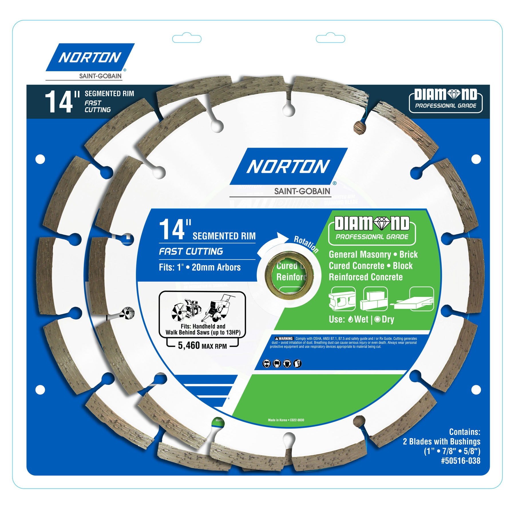 Norton 14-in Wet/Dry Segmented Rim Diamond Saw Blade