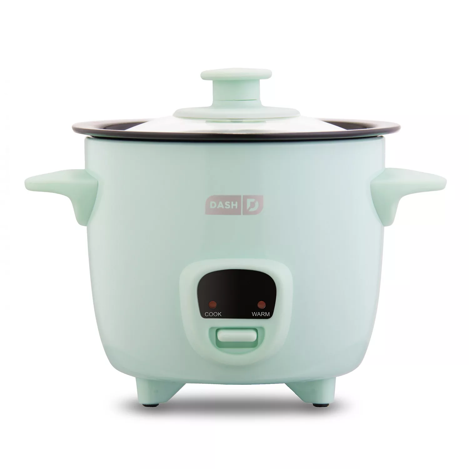 Dash Mini 2-Cup Rice Cooker with Keep Warm Function. Aqua