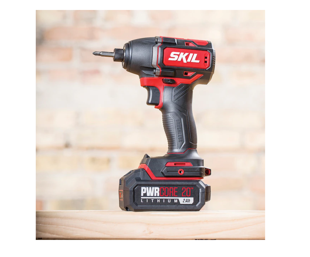 SKIL ID573902 Pwrcore 20 Brushless 20V 1/4″ Hex Impact Driver. Includes 2.0Ah Lithium Battery & Pwrjump Charger