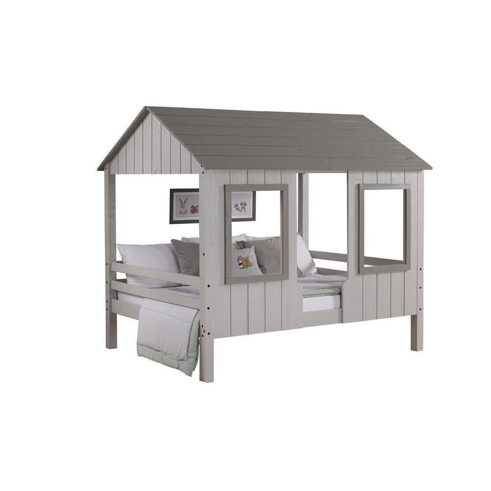 Donco Kids  Grey Two Tone Full House Low Loft Bed