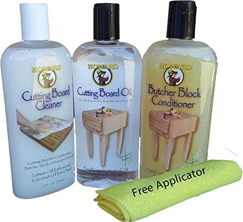 Howard Butcher Block Oil. Conditioner and Cutting Board Cleaner 12 Ounce
