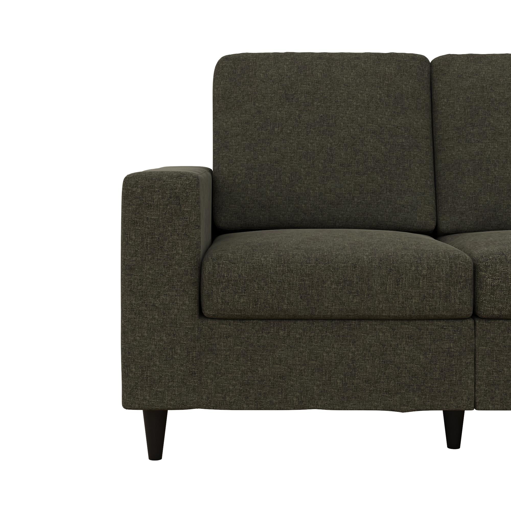 DHP Cooper Loveseat 2 Seater Sofa. Gray Linen