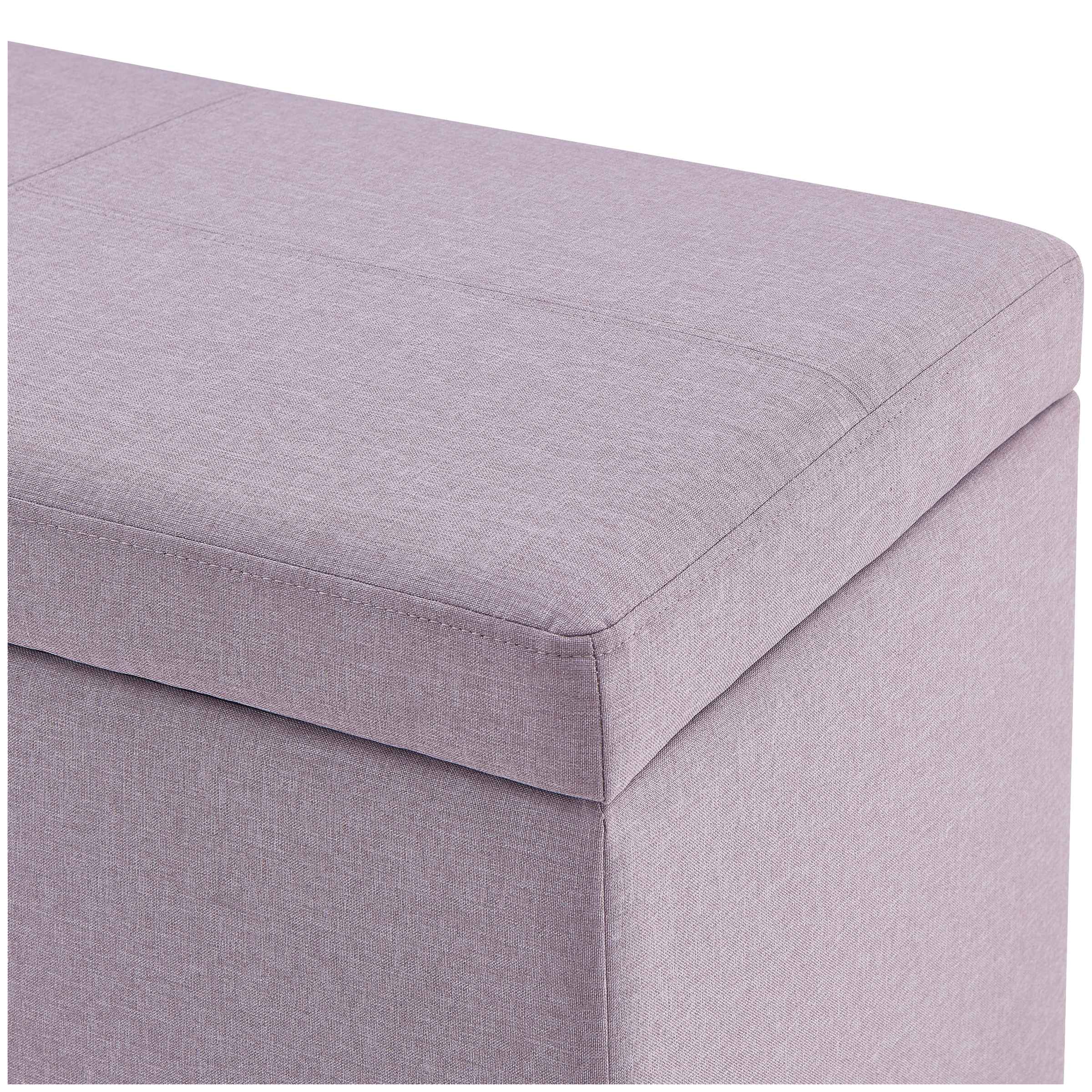 Better Homes & Gardens Rectangular Lift Top Storage Ottoman. Sand