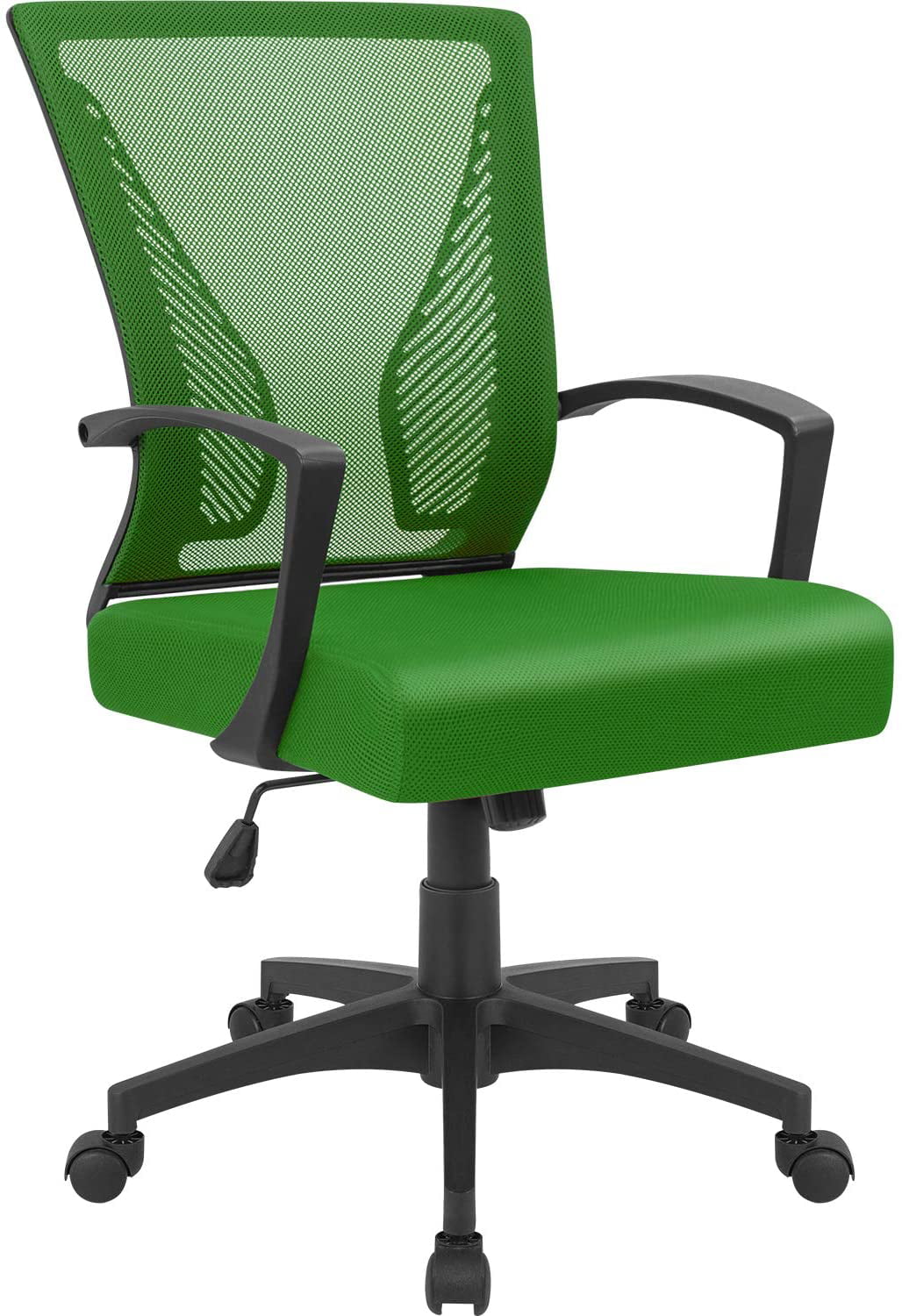 Lacoo Mid-Back Office Desk Chair Ergonomic Mesh Task Chair with Lumbar Support. Green