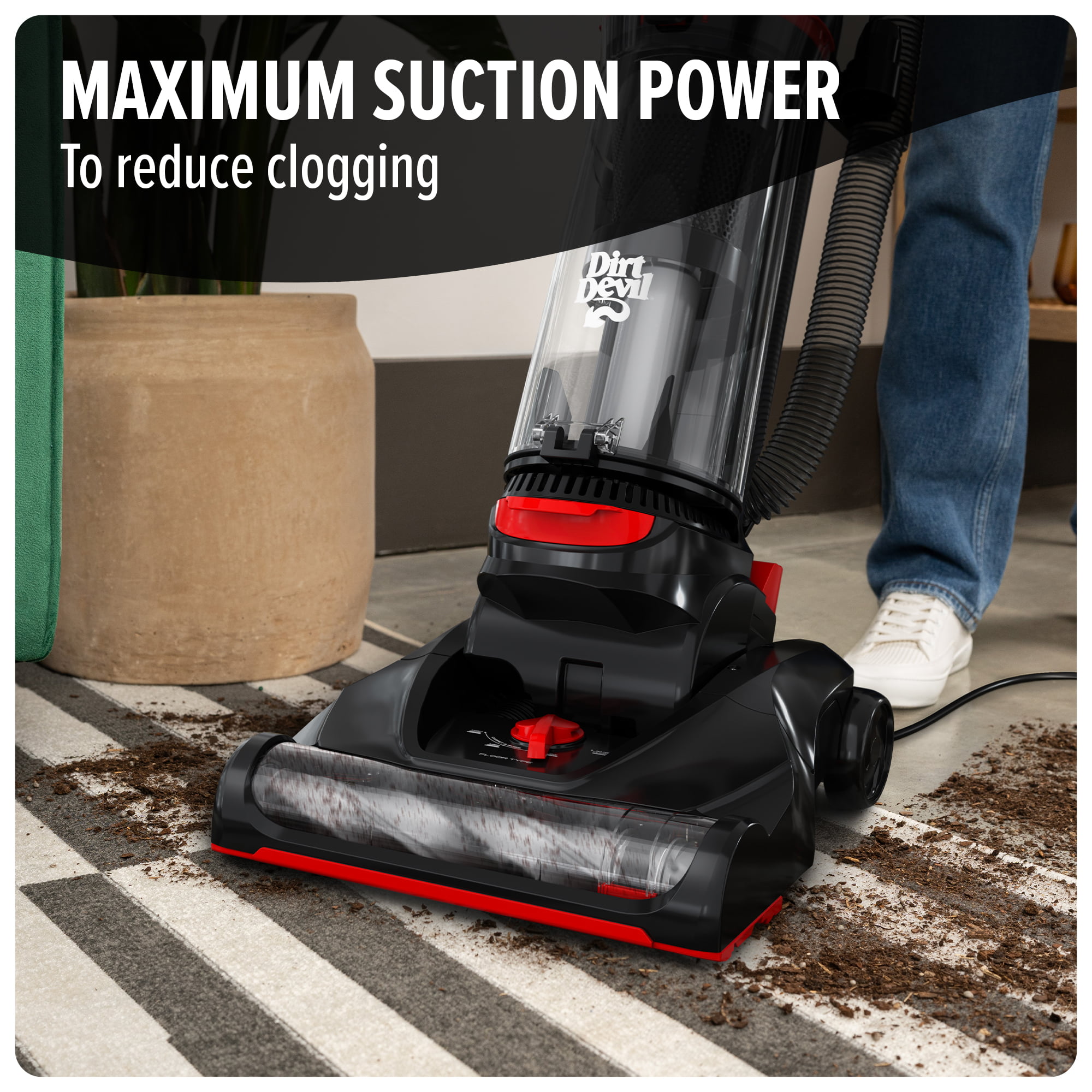Dirt Devil Multi-Surface Total Pet Bagless Upright Vacuum Cleaner. UD76410V