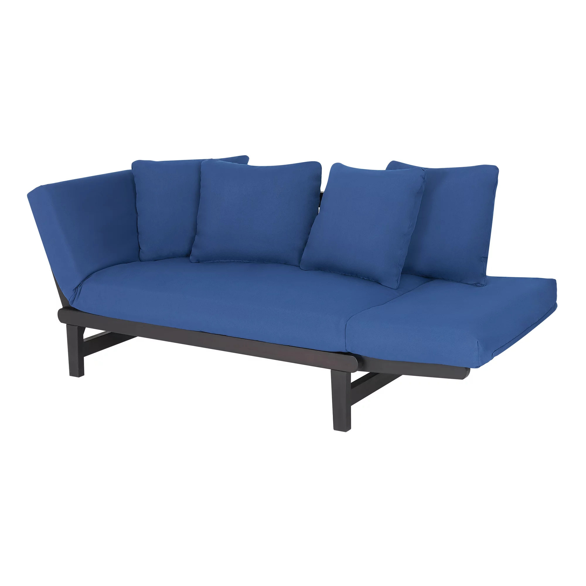 Better Homes & Gardens Delahey Studio Outdoor Day Sofa with Cushions. Navy