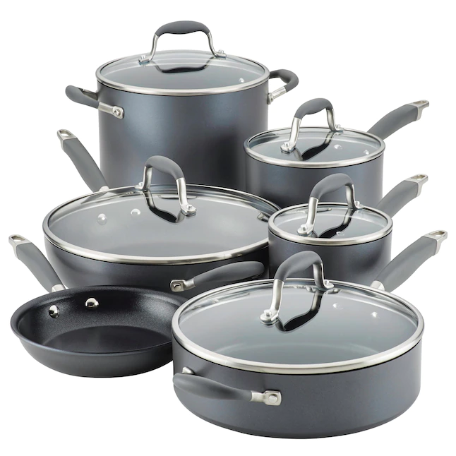 Anolon  Advanced Home 11pc Hard Anodized Nonstick Cookware Set. Moonstone