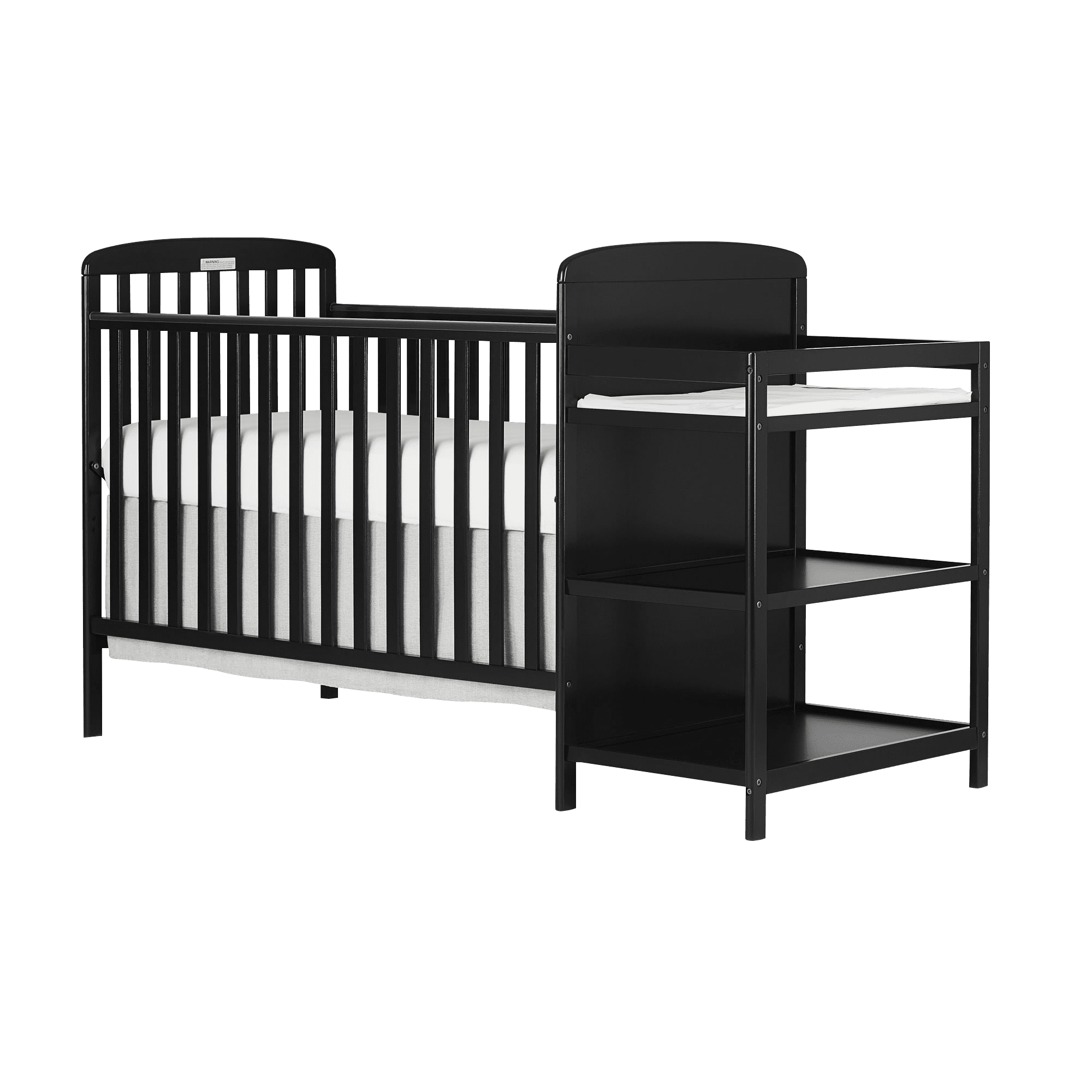 Dream On Me Anna 3-in-1 Full Size Crib and Changing Table Combo in Black