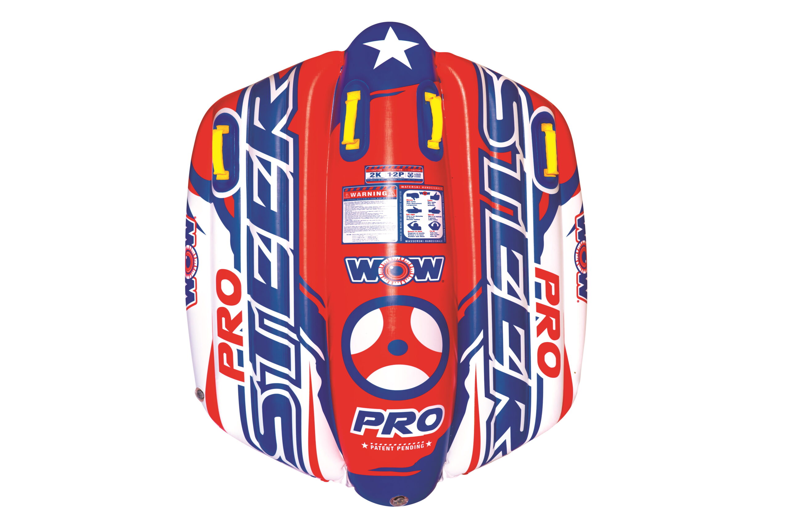 WOW Sports Watersports Pro Steer 1-Person Waterski Towable Tube for Boating